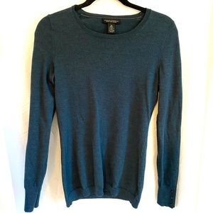 Banana Republic Merino Wool Sweater, Crew Neck, XS, Spruce Teal